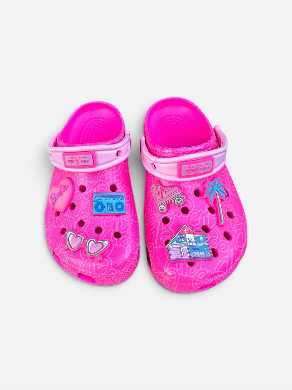 Barbie Bright Pink Kids' Clog Sandals with Charm Accents